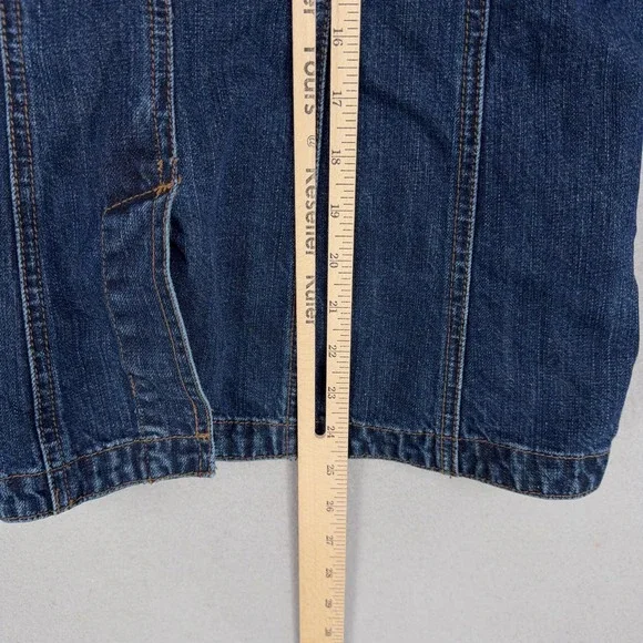 Lauren Jeans Ralph Lauren Jacket Womens Small Denim Military Double Breasted Y2K - Picture 11 of 12